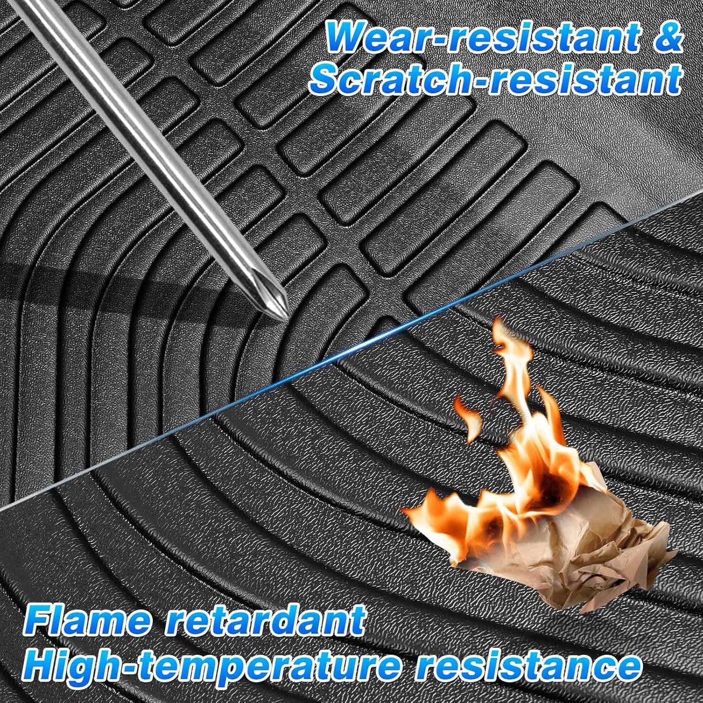 Cartist Floor Mats Fit for Chevrolet Chevy Colorado (Crew Cab) & GMC Canyon 2023 2024 2025 2026, All Weather Floor Mats for Colorado Accessories Heavy Duty