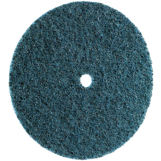 CS Unitec 80652 FIX Fleece (Nonwoven) Disc for The FIX Hook and Loop System, 6" Diameter, Fine (Blue) (Pack of 10)