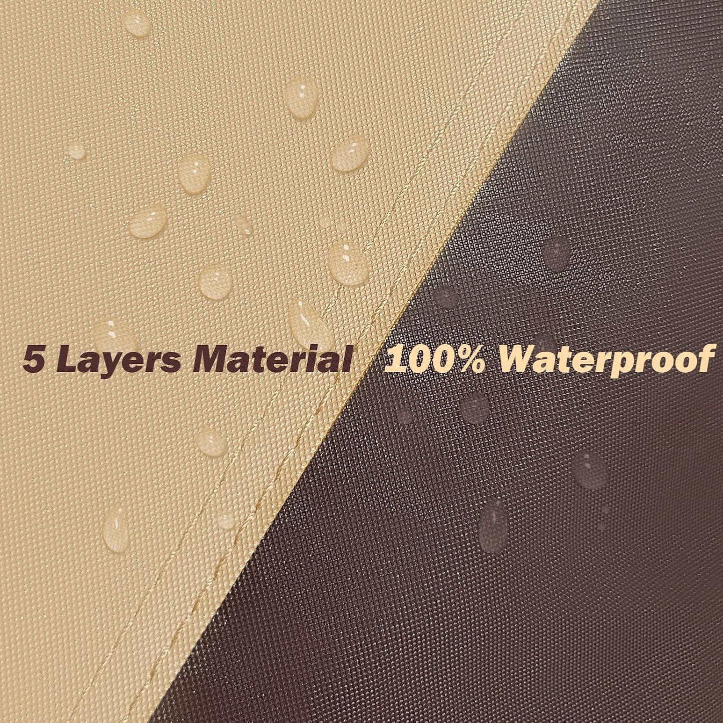 Car Cover Waterproof All Weather Compatible with Dodge Challenger SXT, GT, Hellcat, R/T, SE, Daytona, SRT, SRT8, Outdoor Anti-UV Sun Rain Protection Full Exterior Cover (Camel with Brown)