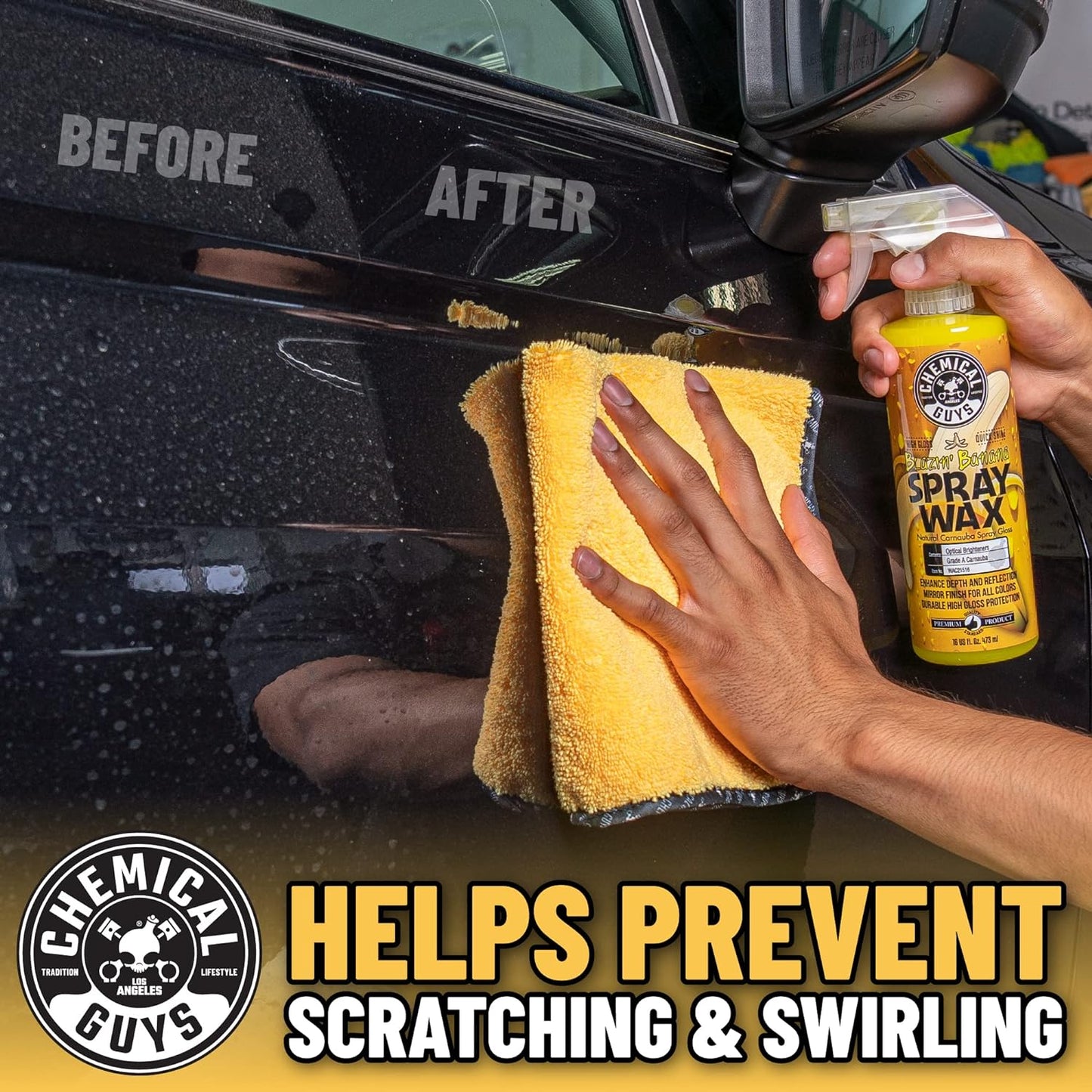 Chemical Guys MIC_507_06 Professional Grade Premium Microfiber Towel, Gold (16 in. x 24 in.) (Pack of 6)