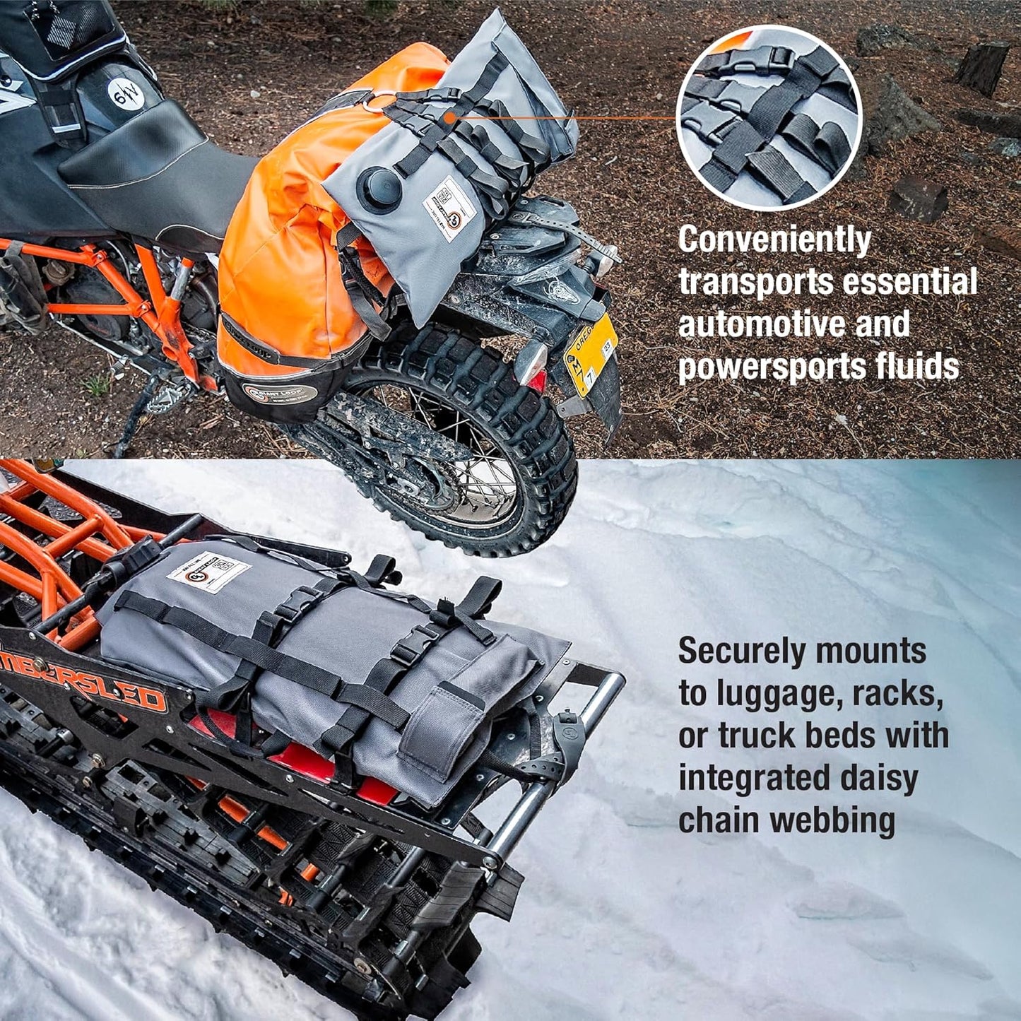 Giant Loop Armadillo Bag, Utility Bladder for Safe Transport and Storage of Powersports and Automotive Fluids, for Motorcycles, UTVs and ATVs, 1 Gallon