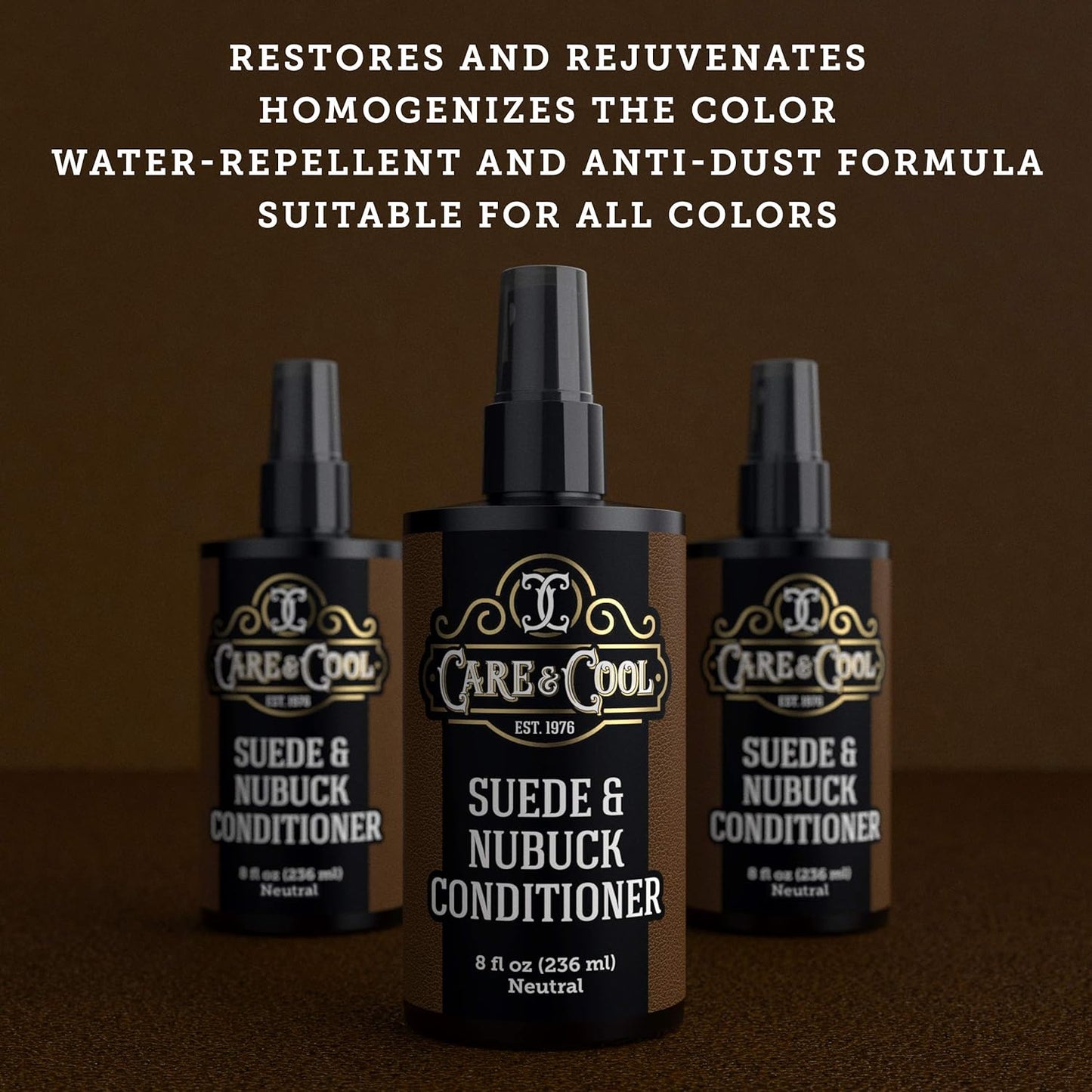 Care & Cool Suede and Nubuck Conditioner - Your Best Choice for Waterproofing and Protecting The Delicate Structure Against The Elements and Abrasive Impurities (16 Fl Oz)