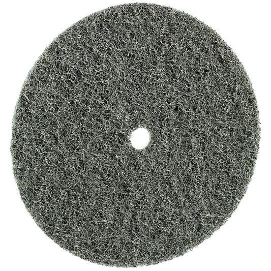 CS Unitec 80653 FIX Fleece (Nonwoven) Disc for The FIX Hook and Loop System, 6" Diameter, Superfine (Grey) (Pack of 10)
