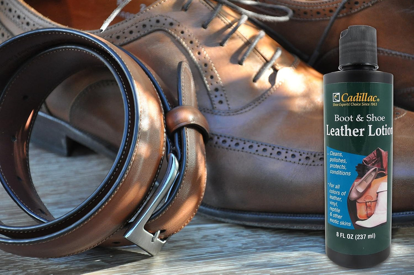 Cadillac Boot and Shoe Leather Lotion, 8 Fl Oz (Pack of 2)
