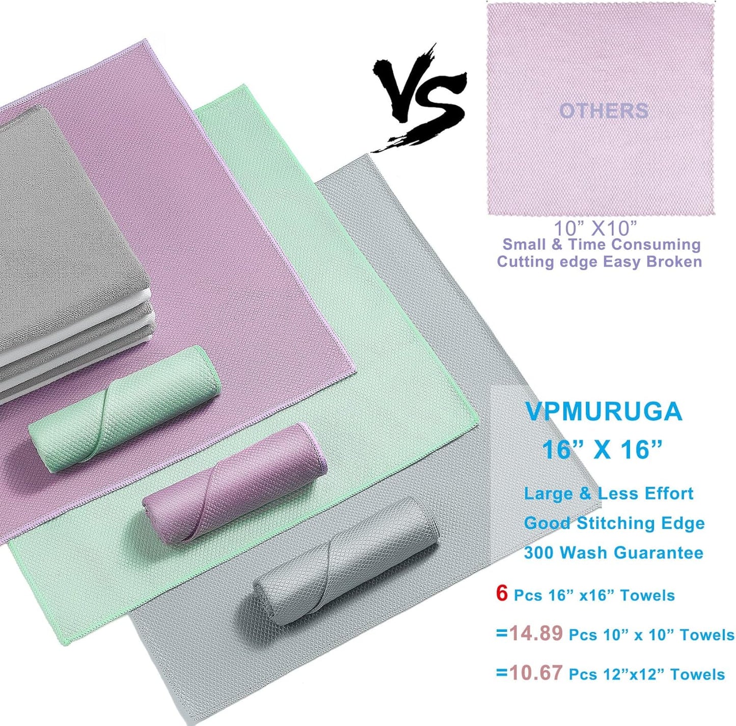 Fish Scale Streak Free Magic Glass Window Car Mirror Microfiber Cleaning Cloth Cleaner Cloths,Lint Free Stainless Steel Windshield Shower Cleaning Cloth,Miracle Polishing Towels Shiny Wipes,Pack 6,Mix