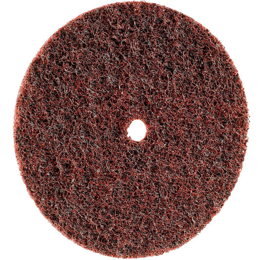CS Unitec 80651 FIX Fleece (Nonwoven) Disc for The FIX Hook and Loop System, 6" Diameter, Medium (Red) (Pack of 10)